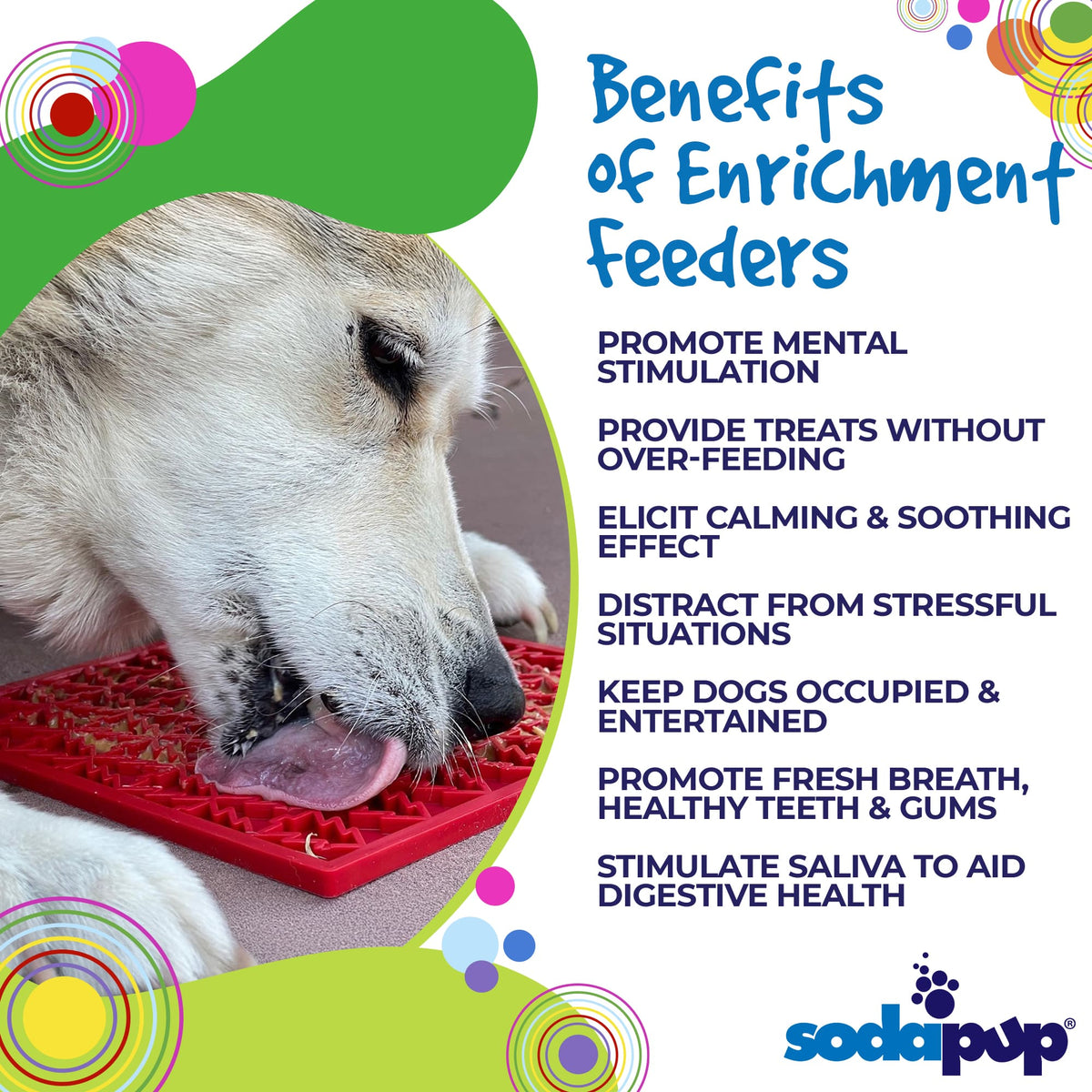"Peace" Christmas Tree eMat - Enrichment Lick Mat for Dogs and Cats | Christmas Tree design | SodaPup