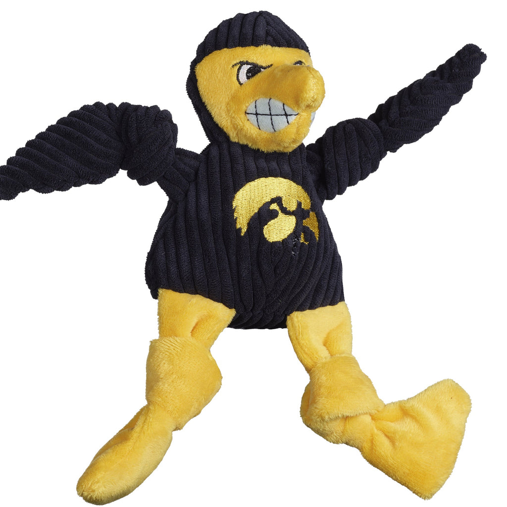 NCAA University of Iowa - Herky the Hawk Knottie® Plush Dog Toy