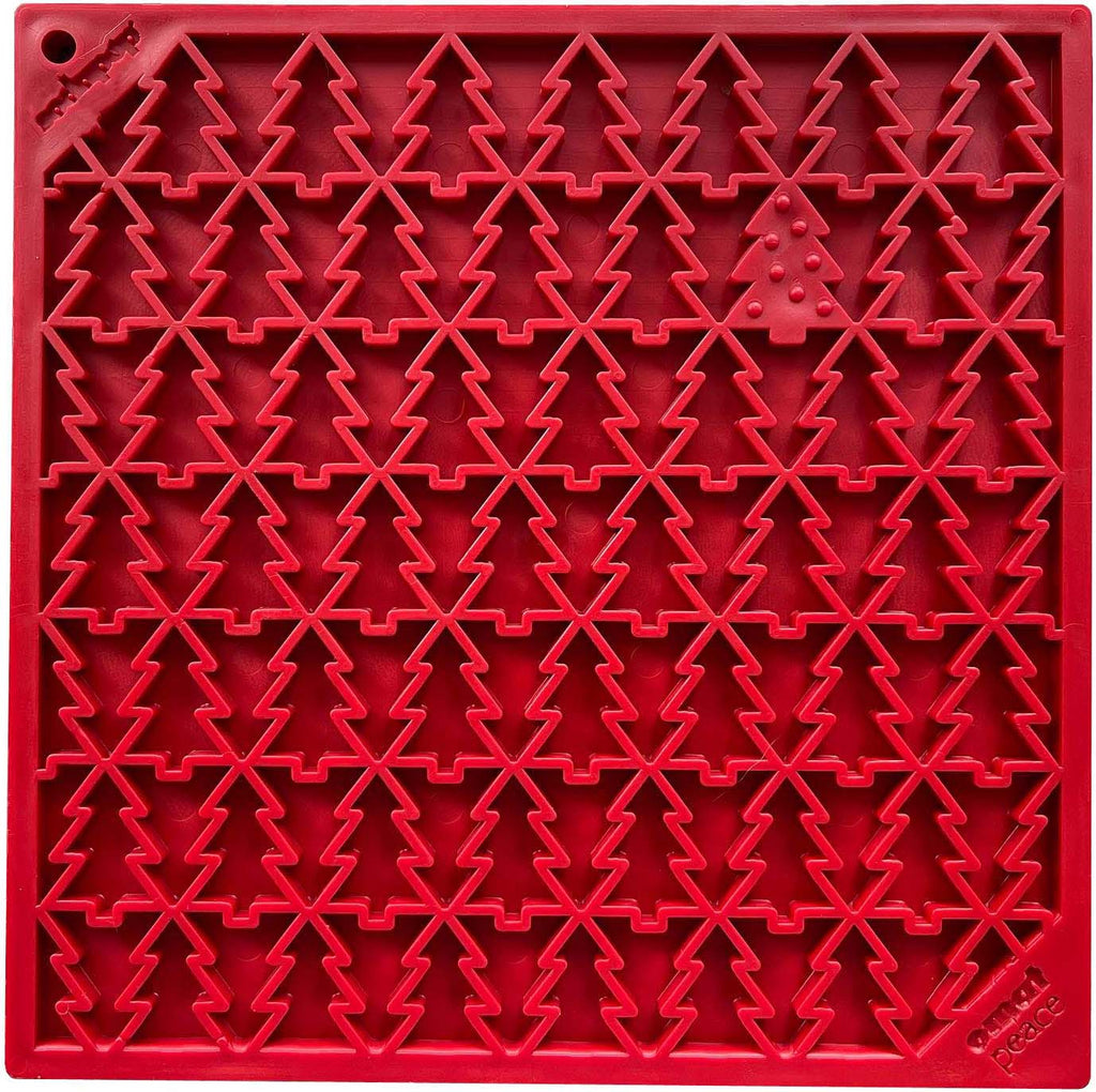 "Peace" Christmas Tree eMat - Enrichment Lick Mat for Dogs and Cats | Christmas Tree design | SodaPup