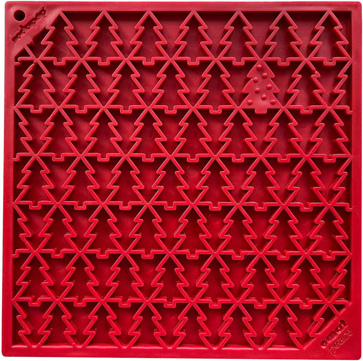 "Peace" Christmas Tree eMat - Enrichment Lick Mat for Dogs and Cats | Christmas Tree design | SodaPup