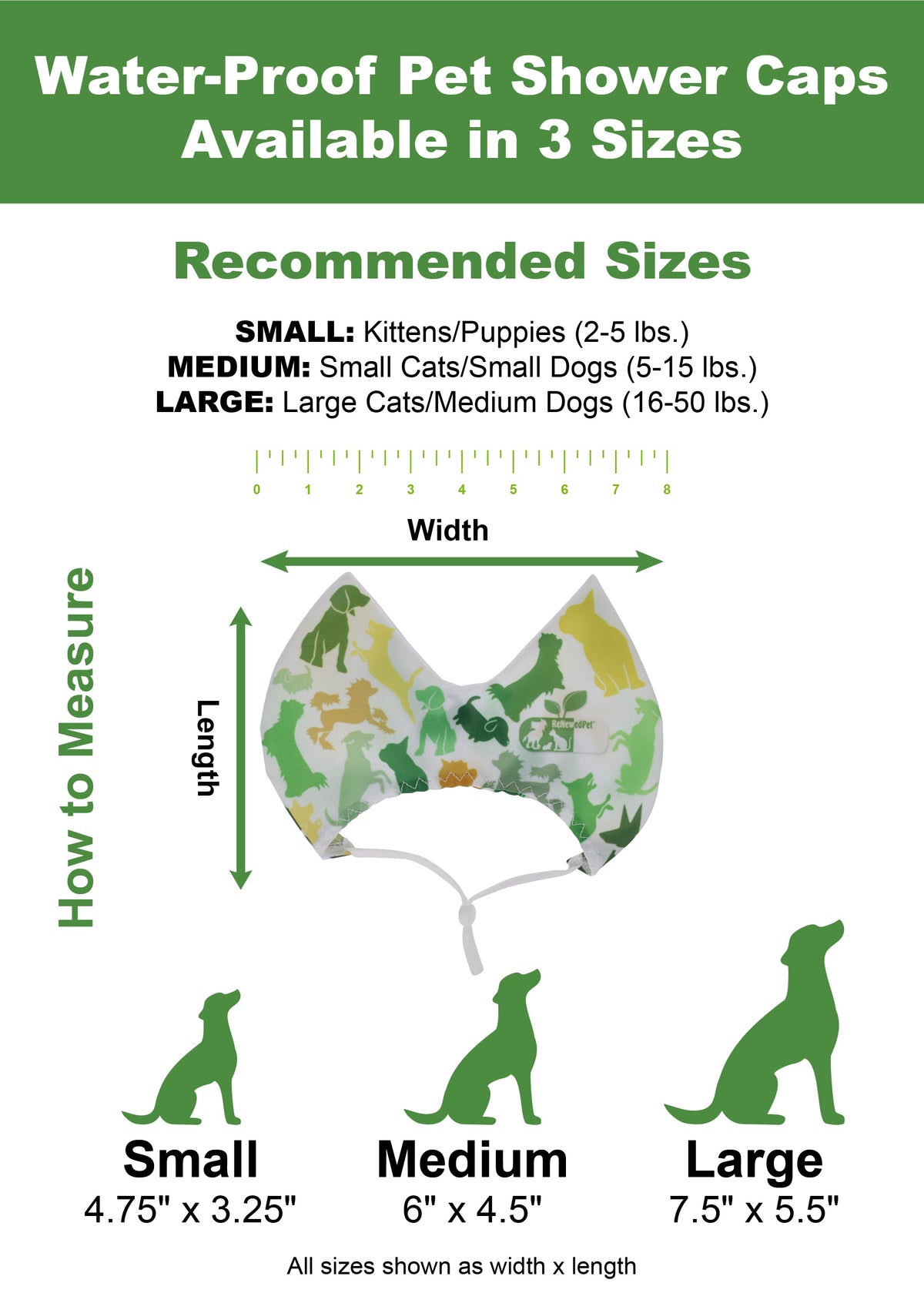 4-ALL PETS SHOWER / EAR / SUN CAP!