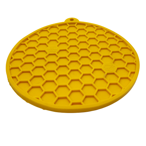 Honeycomb Design eMat - Enrichment Lick Mat For Dogs and Cats - With Suction Cups | USA Made