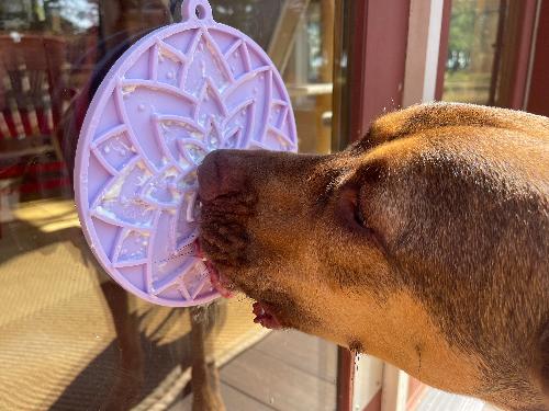Lotus Design eMat - Enrichment Lick Mat For Dogs and Cats - With Suction Cups | USA Made