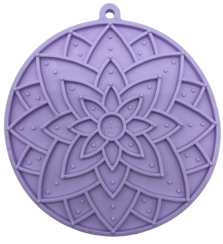 Lotus Design eMat - Enrichment Lick Mat For Dogs and Cats - With Suction Cups | USA Made