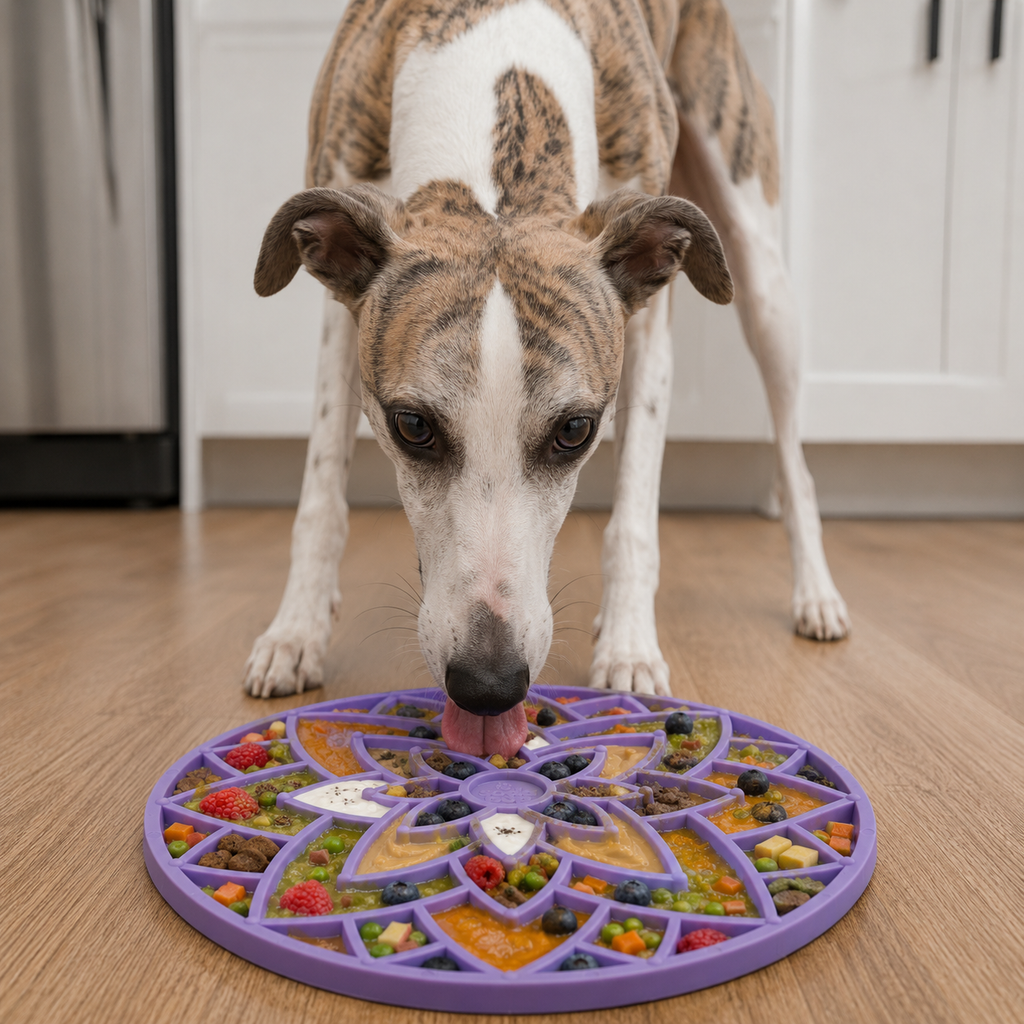 Lotus Design eMat - Enrichment Lick Mat For Dogs and Cats - With Suction Cups | USA Made