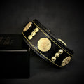 The "Maximus" collar 2 inch wide gold decoration